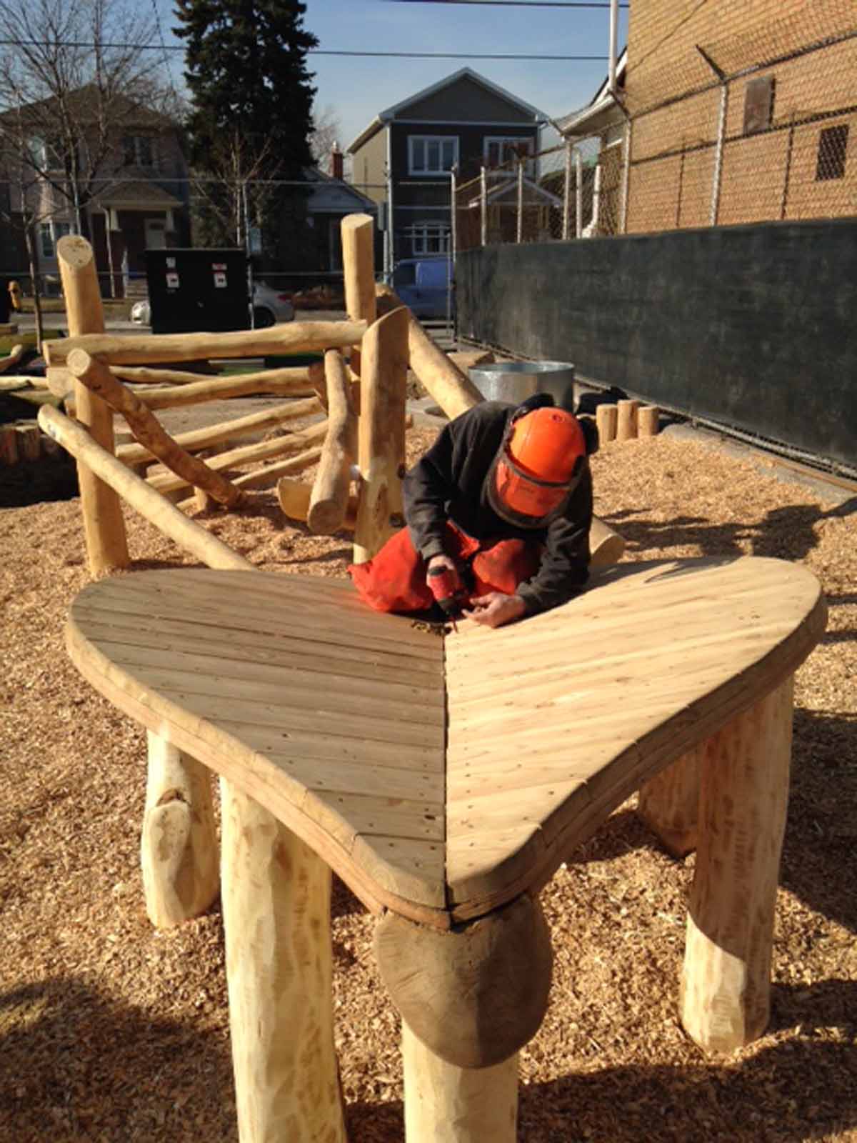 wood playground equipment ontario log jam