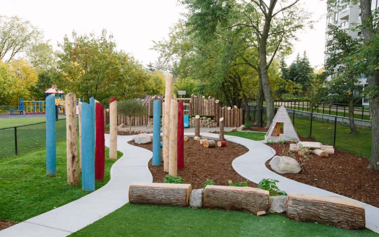 Toronto Montessori School Child Care Playground | Earthscape Play