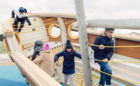 Ontario Fairwinds Park kids inside shipwreck playground